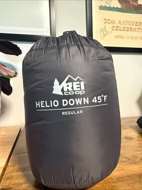 Helio Down 45°F Backpacking Ultra Light Sleeping Bag - Black (Regular)